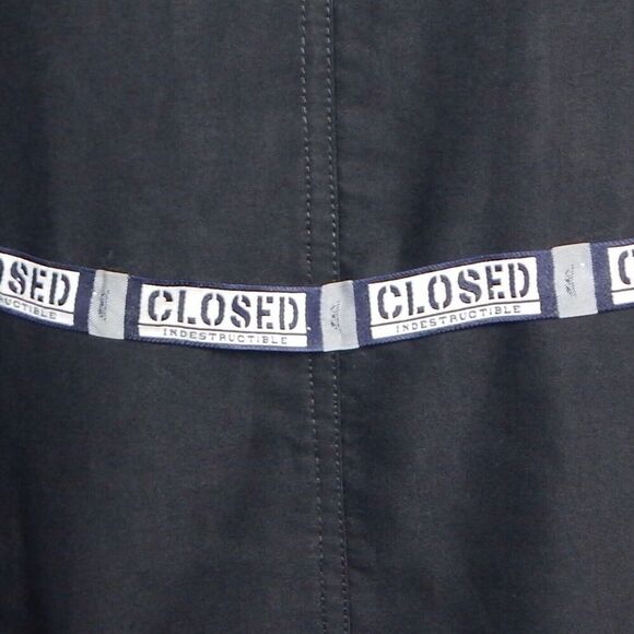 Marithe Francois Girbaud Maxi A-Line Black Overall Dress Patches Size 34 2 XS - Picture 5 of 8